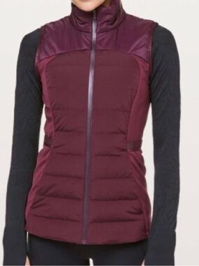 lululemon athletica ‘Down for it all’ Quilted Burgundy Puffer Vest